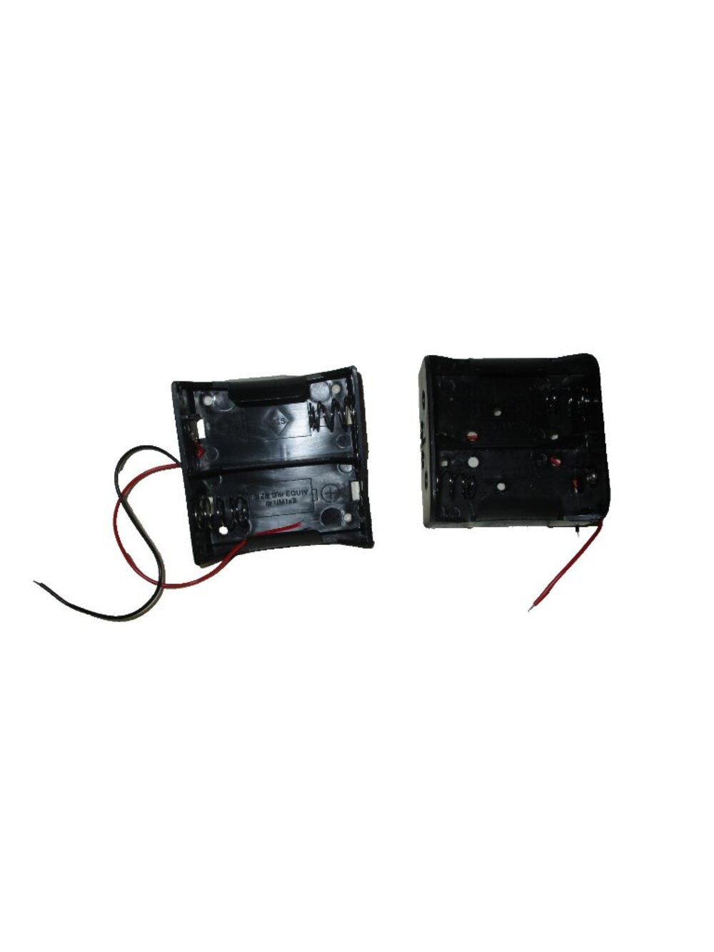 2 D Battery Holder Case Box Base 3V Volt PCB Mount with Wire 2 pack